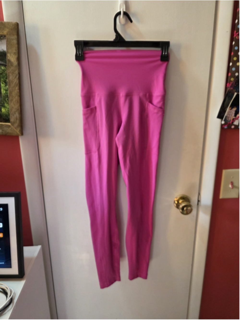 Yogalicious Lux Womens XS Pink High Waist Pocket Leggings Athleisure Casual